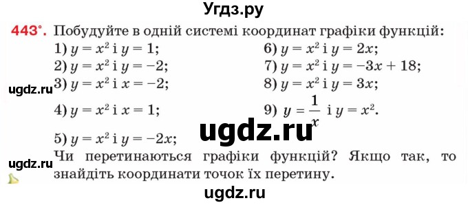 ГДЗ (Учебник) по алгебре 8 класс Тарасенкова Н.А. / вправа номер / 443