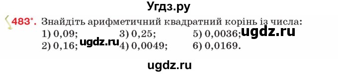 ГДЗ (Учебник) по алгебре 8 класс Тарасенкова Н.А. / вправа номер / 483