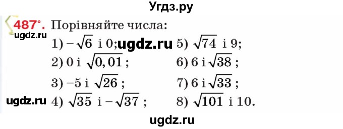 ГДЗ (Учебник) по алгебре 8 класс Тарасенкова Н.А. / вправа номер / 487