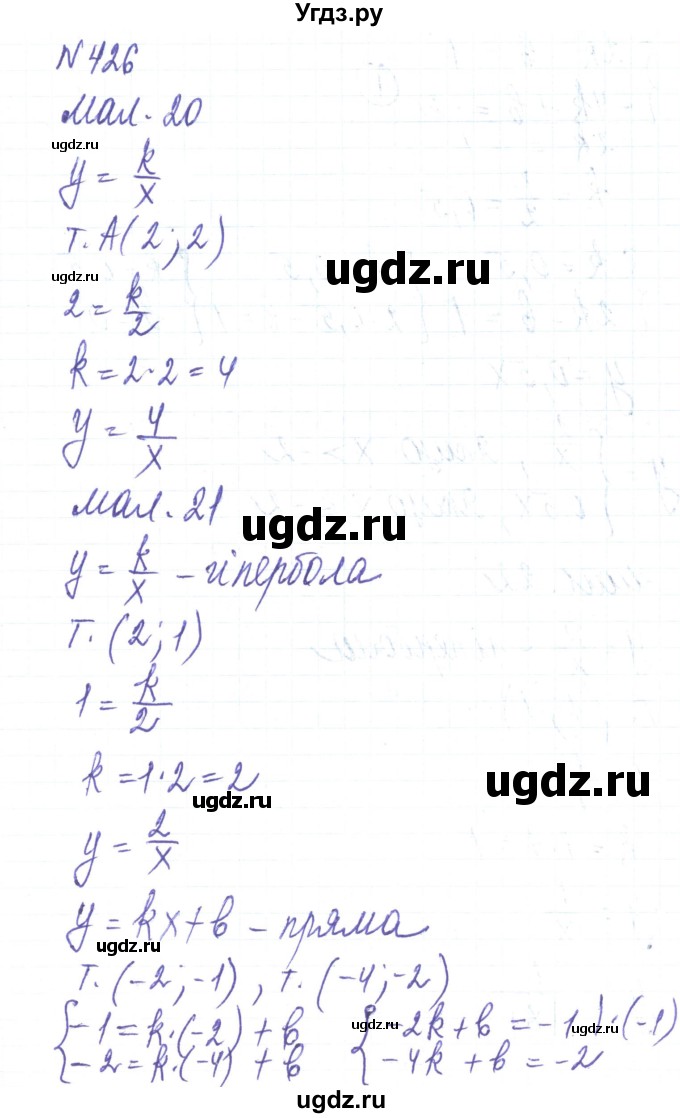 ГДЗ (Решебник) по алгебре 8 класс Тарасенкова Н.А. / вправа номер / 426
