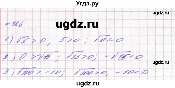 ГДЗ (Решебник) по алгебре 8 класс Тарасенкова Н.А. / вправа номер / 486