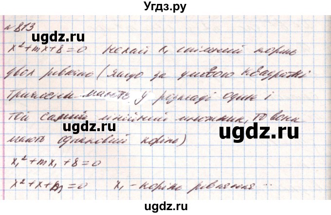 ГДЗ (Решебник) по алгебре 8 класс Тарасенкова Н.А. / вправа номер / 813