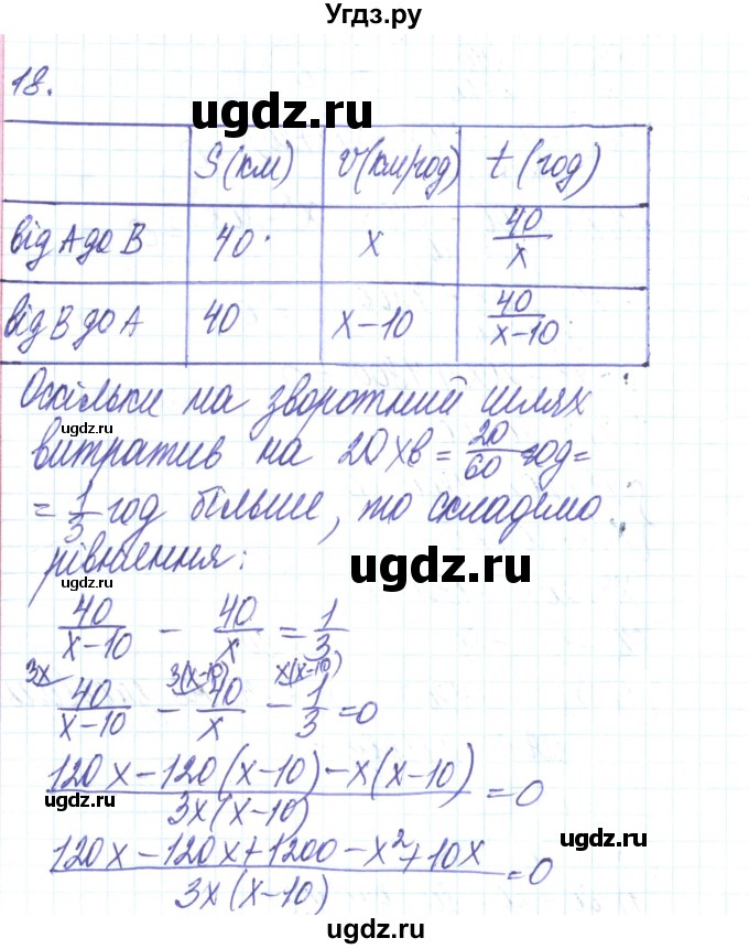 ГДЗ (Решебник) по алгебре 8 класс Тарасенкова Н.А. / повторення номер / розділ 3 / 18