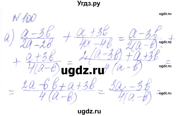 ГДЗ (Решебник) по алгебре 8 класс Кравчук В.Р. / вправа / 100