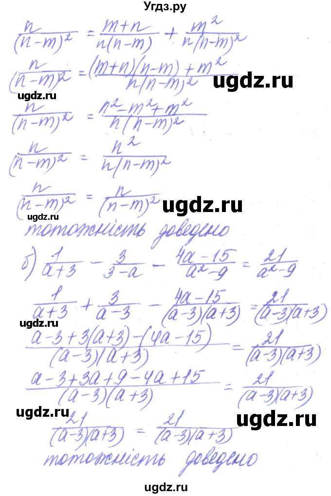 ГДЗ (Решебник) по алгебре 8 класс Кравчук В.Р. / вправа / 115(продолжение 2)