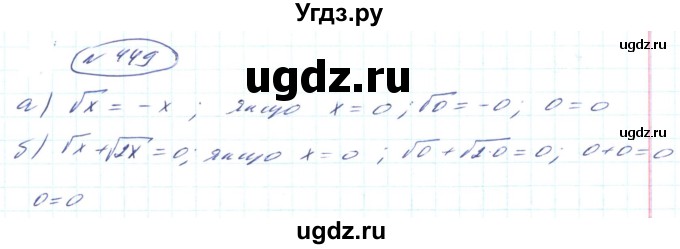 ГДЗ (Решебник) по алгебре 8 класс Кравчук В.Р. / вправа / 449