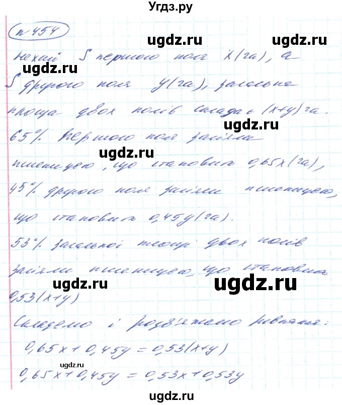 ГДЗ (Решебник) по алгебре 8 класс Кравчук В.Р. / вправа / 454
