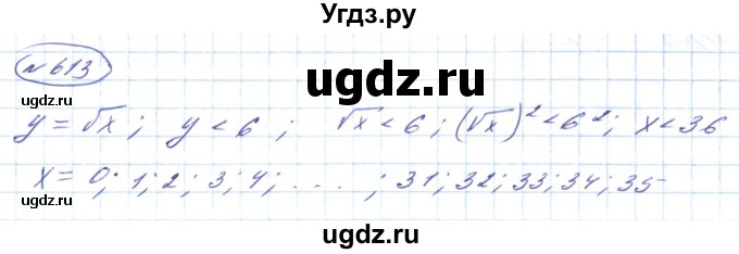 ГДЗ (Решебник) по алгебре 8 класс Кравчук В.Р. / вправа / 613