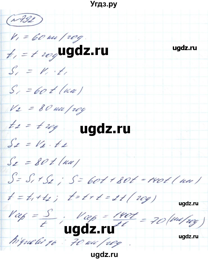 ГДЗ (Решебник) по алгебре 8 класс Кравчук В.Р. / вправа / 792