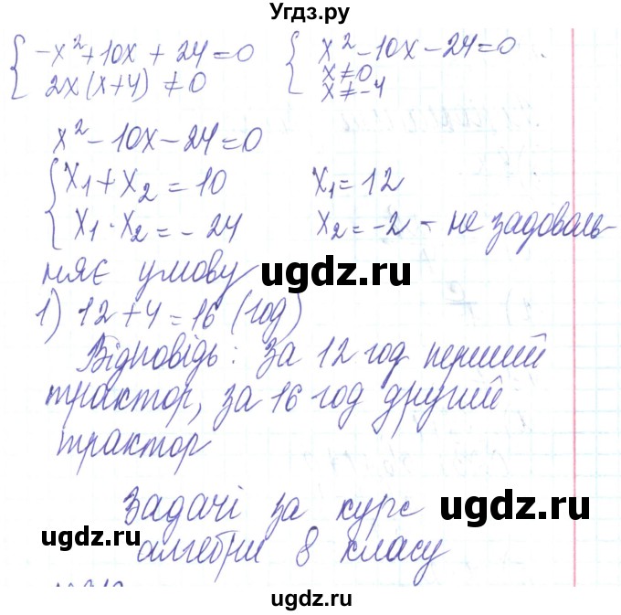 ГДЗ (Решебник) по алгебре 8 класс Кравчук В.Р. / задания для самопроверки / завдання №5 / 21(продолжение 2)