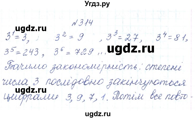 ГДЗ (Решебник) по алгебре 7 класс Тарасенкова Н.А. / вправа номер / 314