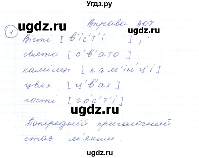 ГДЗ (Решебник) по украинскому языку 5 класс Ермоленко С.Я. / вправа номер / 307