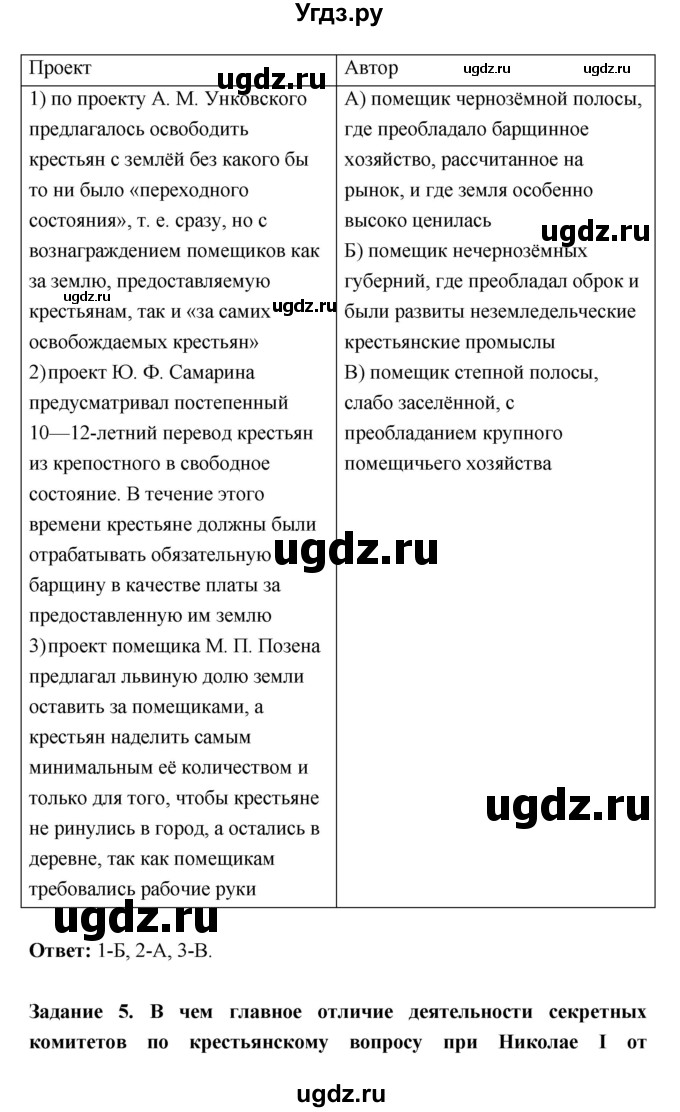 ГДЗ (Решебник) по истории 9 класс (рабочая тетрадь) Данилов А.А. / часть 1 (страница) номер / 84(продолжение 2)