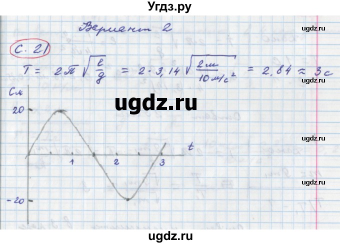 ГДЗ (Решебник) по физике 9 класс (тетрадь-экзаменатор) Жумаев В.В. / страница номер / 21