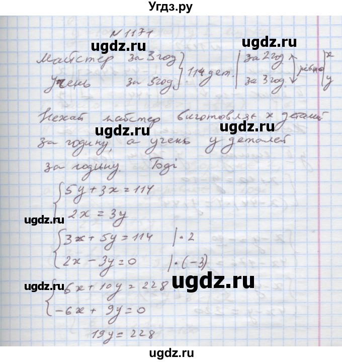 ГДЗ (Решебник) по алгебре 7 класс Истер О.С. / вправа номер / 1171