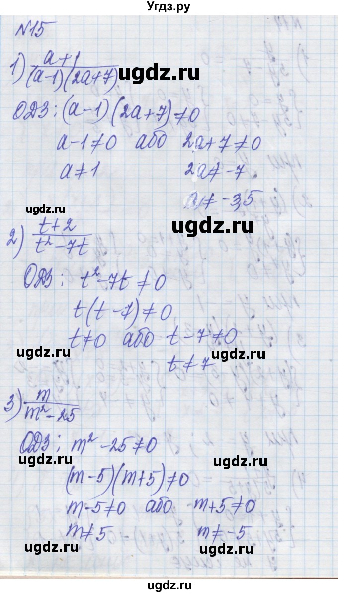 ГДЗ (Решебник) по алгебре 8 класс Истер О.С. / вправа номер / 15