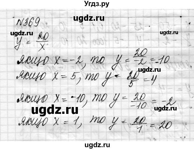 ГДЗ (Решебник) по алгебре 8 класс Истер О.С. / вправа номер / 369