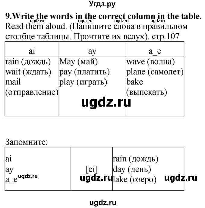 ГДЗ (Решебник) по английскому языку 4 класс Цуканова Н.Э. / страница / 107