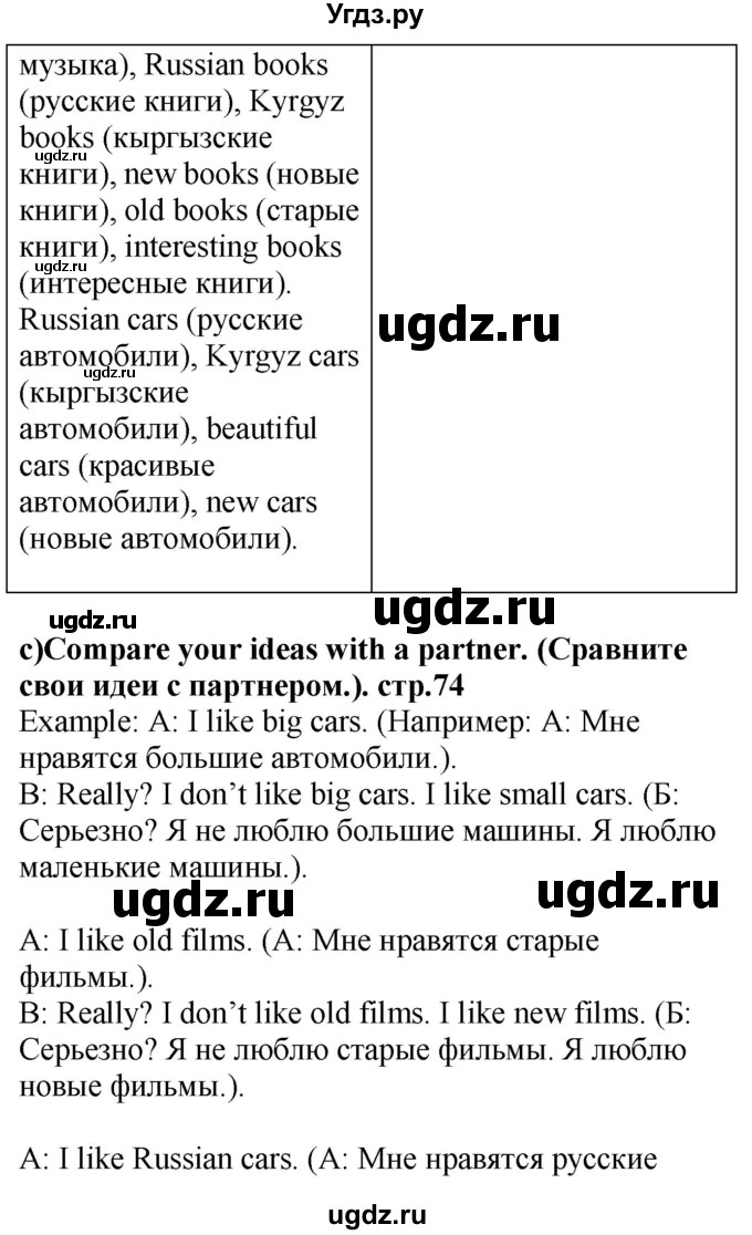 ГДЗ (Решебник) по английскому языку 4 класс Цуканова Н.Э. / страница / 74(продолжение 5)