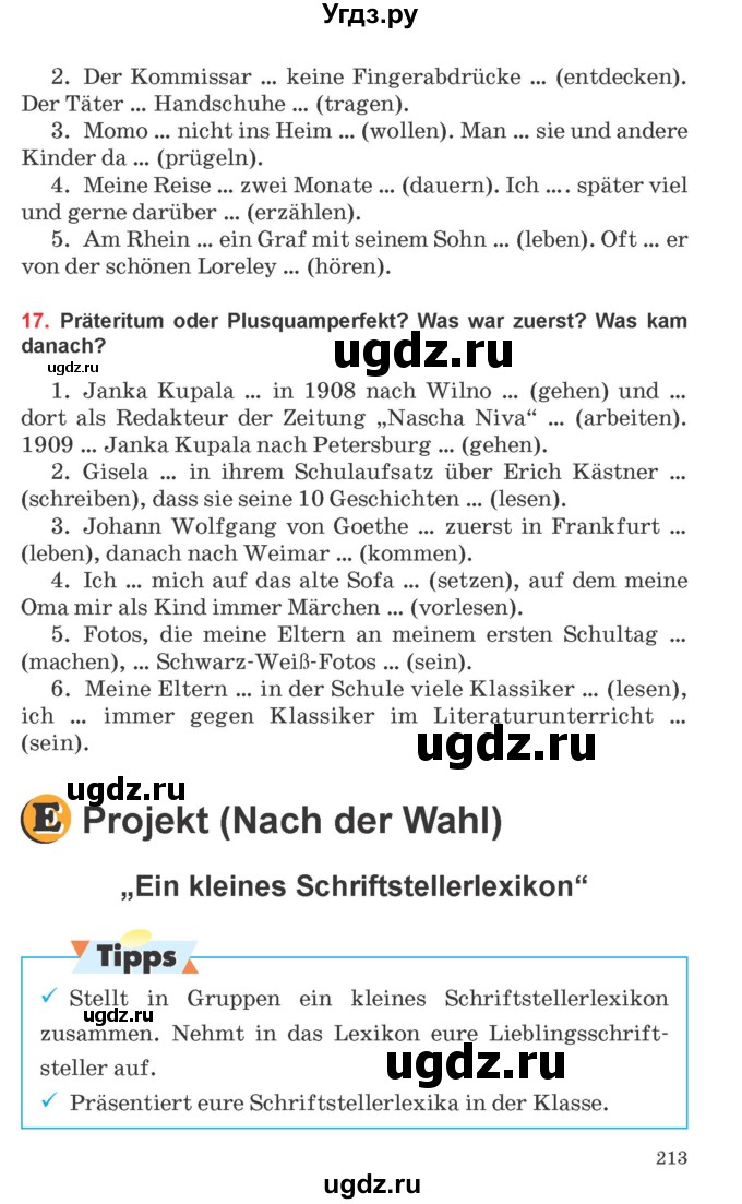 ГДЗ (Учебник) по немецкому языку 8 класс Будько А.Ф. / страница номер / 213