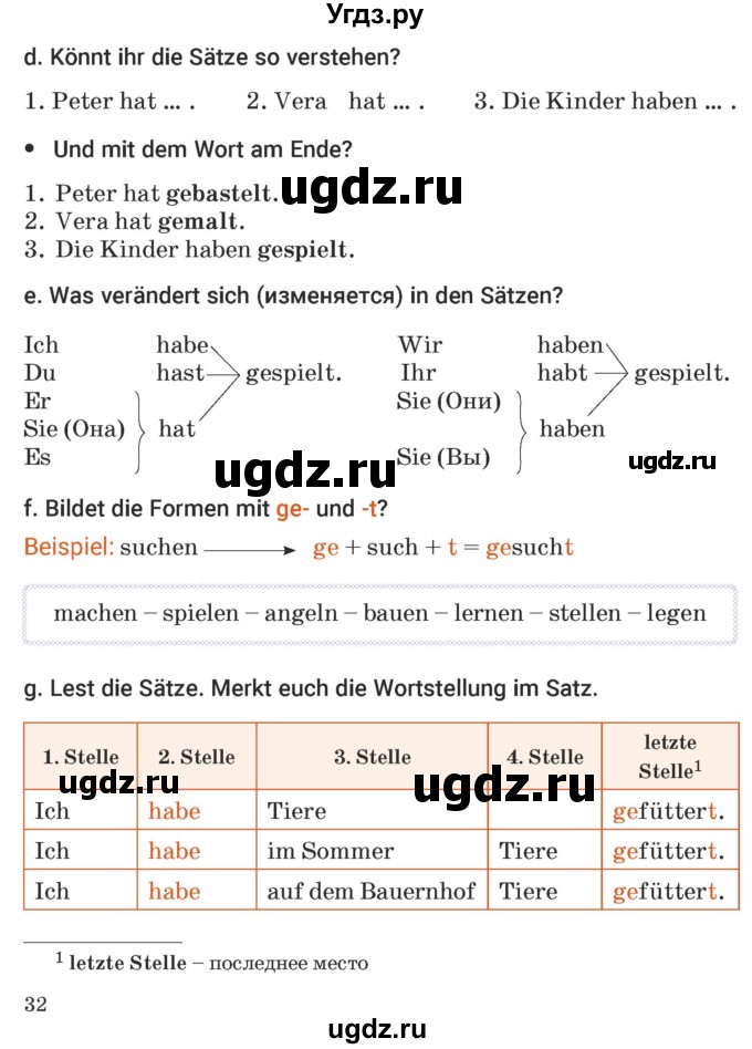 ГДЗ (Учебник) по немецкому языку 5 класс Будько А.Ф. / часть 1. страница / 32