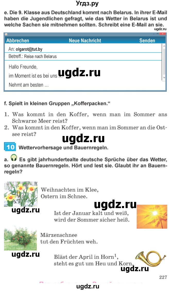 ГДЗ (Учебник) по немецкому языку 9 класс Будько А.Ф. / страница номер / 227
