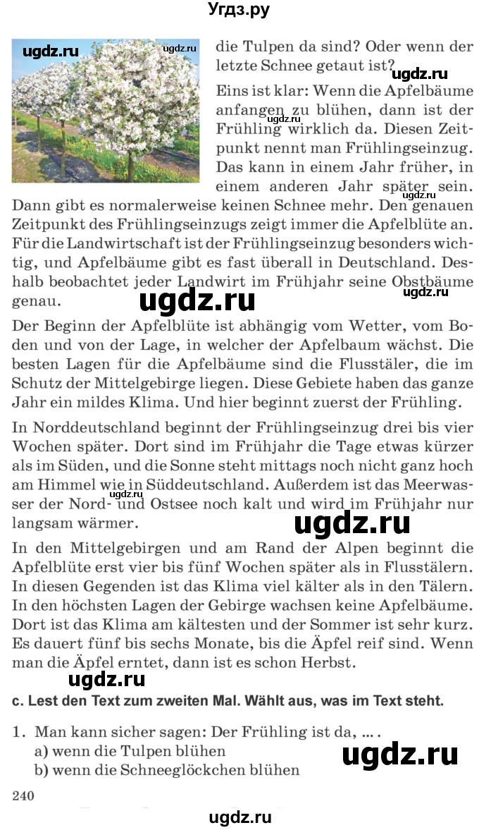 ГДЗ (Учебник) по немецкому языку 9 класс Будько А.Ф. / страница номер / 239-240(продолжение 2)