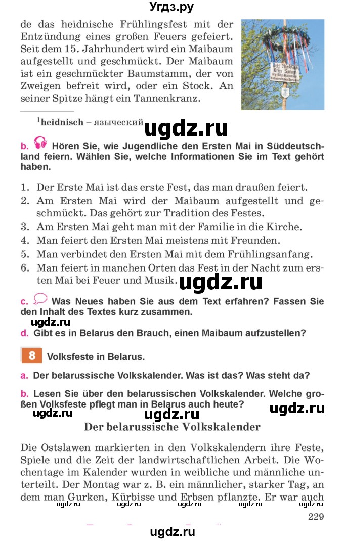 ГДЗ (Учебник) по немецкому языку 11 класс Будько А.Ф. / страница / 229