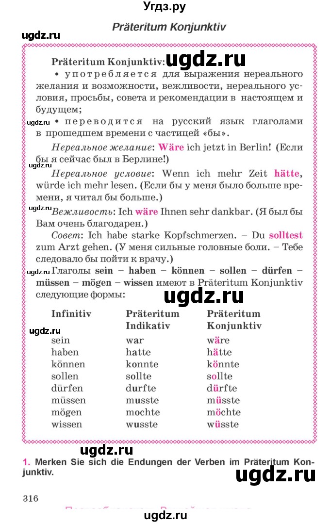 ГДЗ (Учебник) по немецкому языку 11 класс Будько А.Ф. / страница / 316