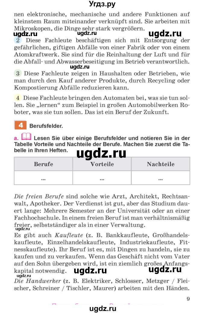 ГДЗ (Учебник) по немецкому языку 11 класс Будько А.Ф. / страница / 9