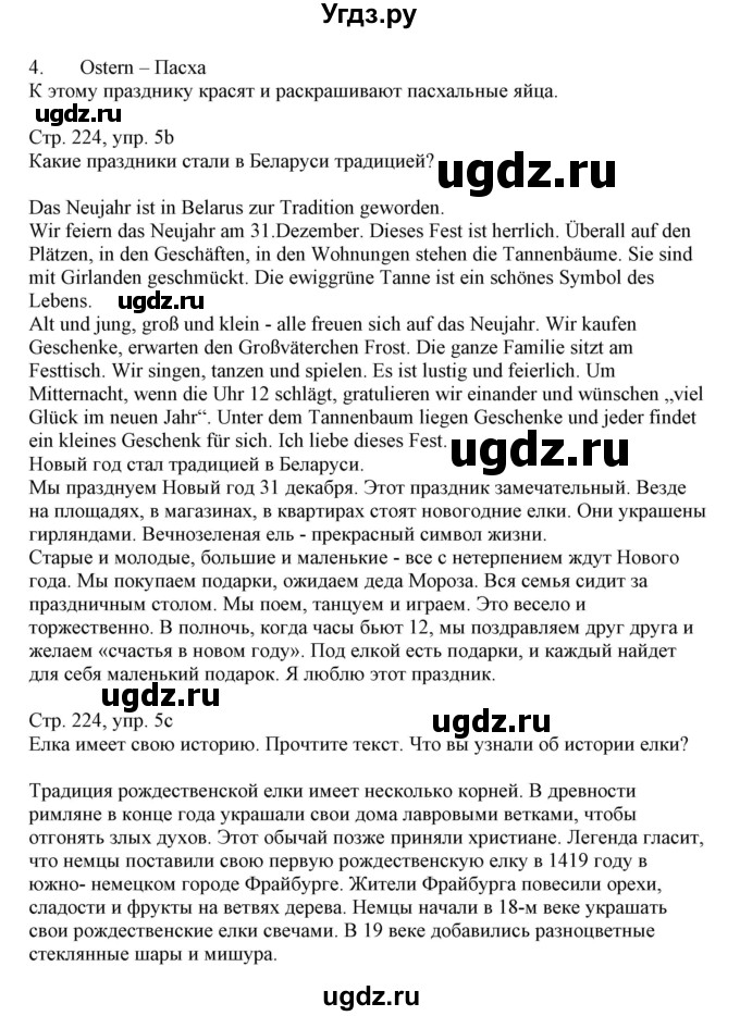 ГДЗ (Решебник) по немецкому языку 11 класс Будько А.Ф. / страница / 224(продолжение 3)