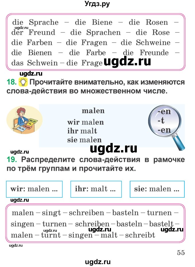 ГДЗ (Учебник) по немецкому языку 3 класс Будько А.Ф. / часть 1. страница / 55