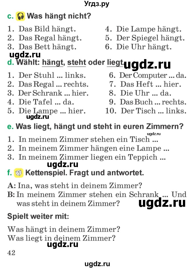 ГДЗ (Учебник) по немецкому языку 3 класс Будько А.Ф. / часть 2. страница / 42