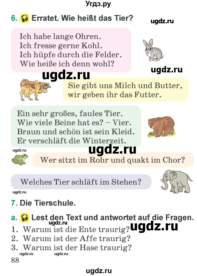 ГДЗ (Учебник) по немецкому языку 3 класс Будько А.Ф. / часть 2. страница / 88