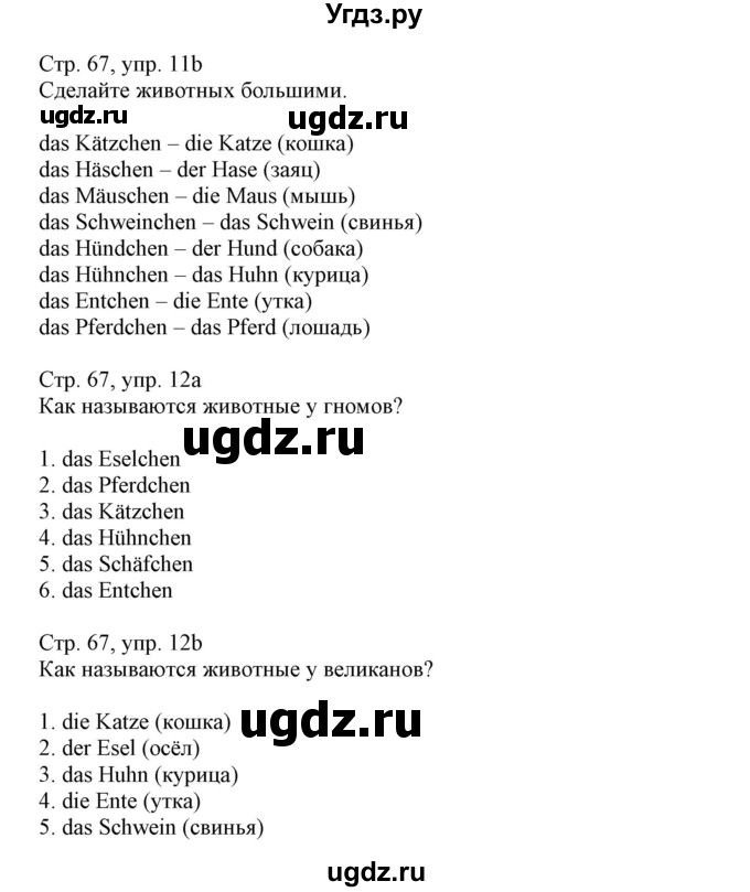 ГДЗ (Решебник) по немецкому языку 3 класс Будько А.Ф. / часть 2. страница / 67