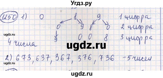 ГДЗ (Решебник) по математике 6 класс Алдамуратова Т.А. / упражнение номер / 1250