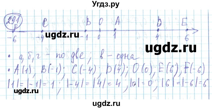 ГДЗ (Решебник) по математике 6 класс Алдамуратова Т.А. / упражнение номер / 291
