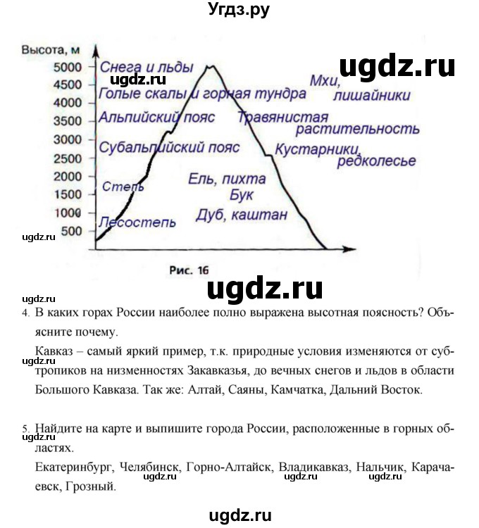 ГДЗ (Решебник) по географии 8 класс (рабочая тетрадь) Баринова И.И. / страница / 70–84(продолжение 12)