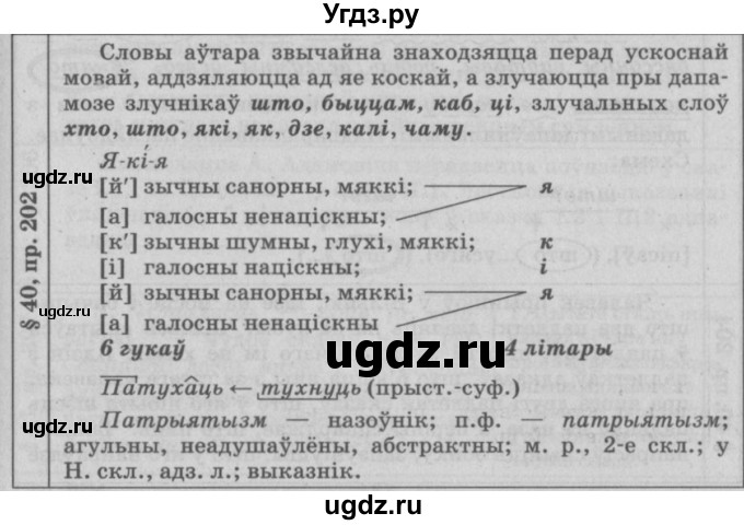 ГДЗ (Решебник №3) по белорусскому языку 9 класс Гарзей Н. М. / практыкаванне / 202