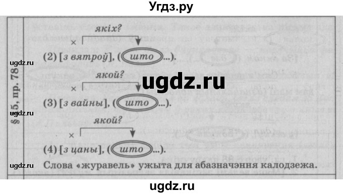 ГДЗ (Решебник №3) по белорусскому языку 9 класс Гарзей Н. М. / практыкаванне / 78(продолжение 2)