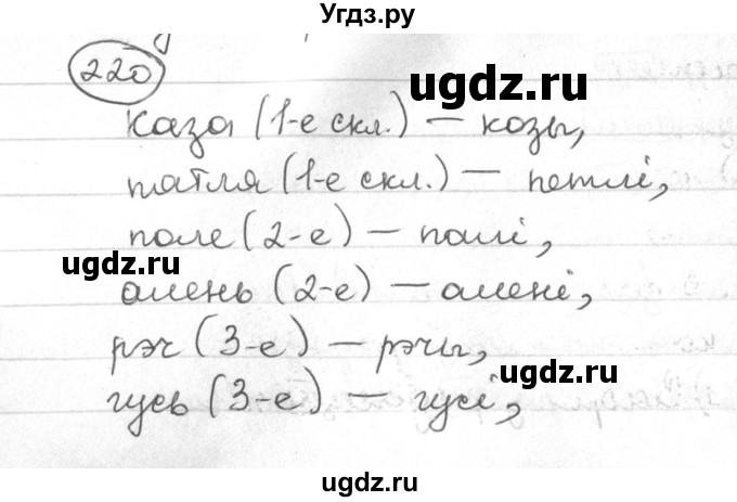 ГДЗ (Решебник) по белорусскому языку 4 класс Свириденко В.И. / частка 1. практыкаванне / 220