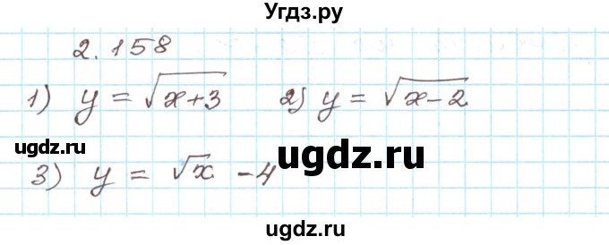 ГДЗ (Решебник) по алгебре 9 класс Арефьева И.Г. / глава 2 / упражнение / 2.158