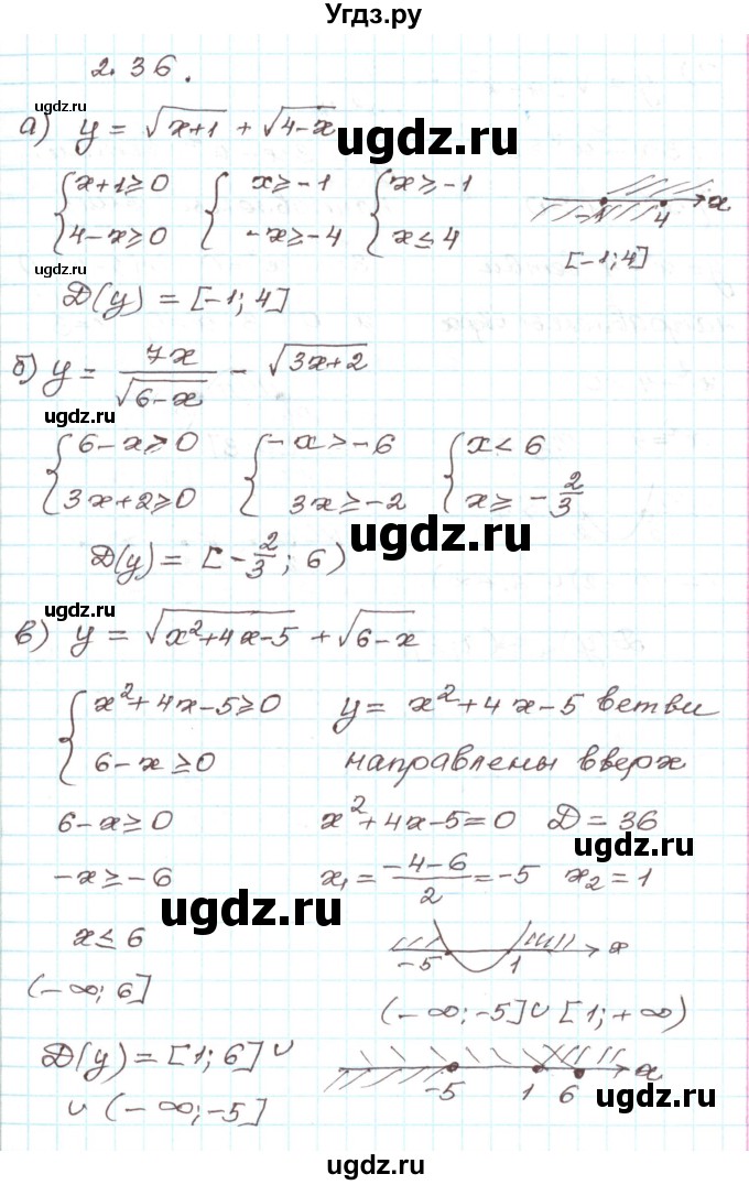 ГДЗ (Решебник) по алгебре 9 класс Арефьева И.Г. / глава 2 / упражнение / 2.36