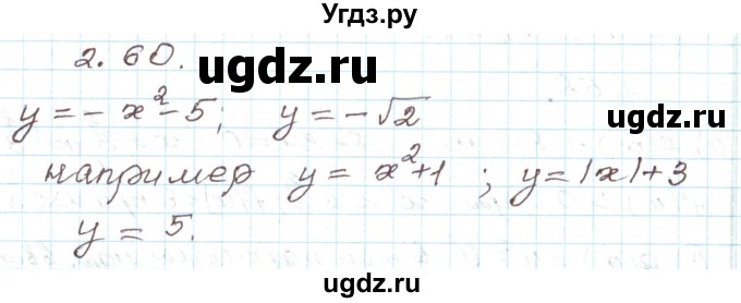ГДЗ (Решебник) по алгебре 9 класс Арефьева И.Г. / глава 2 / упражнение / 2.60