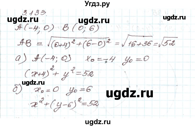ГДЗ (Решебник) по алгебре 9 класс Арефьева И.Г. / глава 3 / упражнение / 3.133