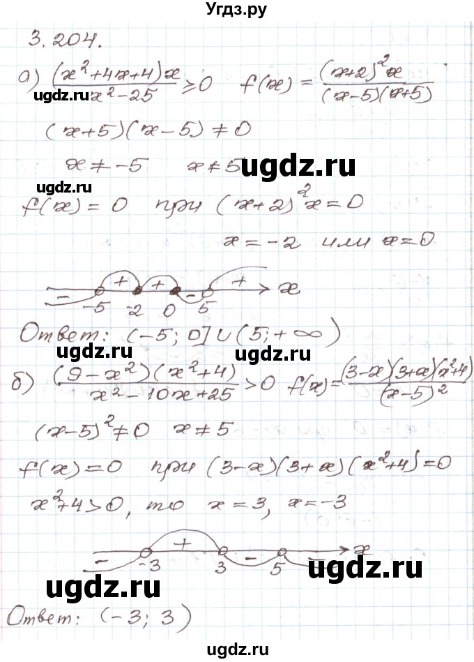ГДЗ (Решебник) по алгебре 9 класс Арефьева И.Г. / глава 3 / упражнение / 3.204