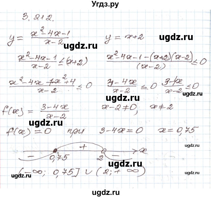 ГДЗ (Решебник) по алгебре 9 класс Арефьева И.Г. / глава 3 / упражнение / 3.212
