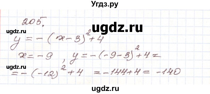 ГДЗ (Решебник) по алгебре 9 класс Арефьева И.Г. / повторение / 205