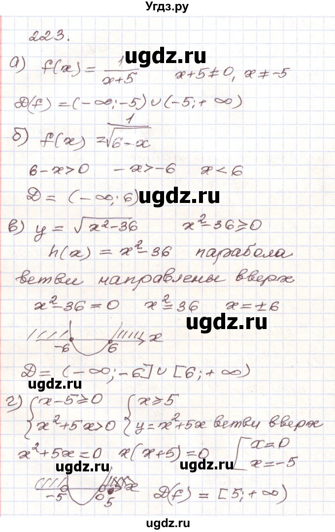 ГДЗ (Решебник) по алгебре 9 класс Арефьева И.Г. / повторение / 223
