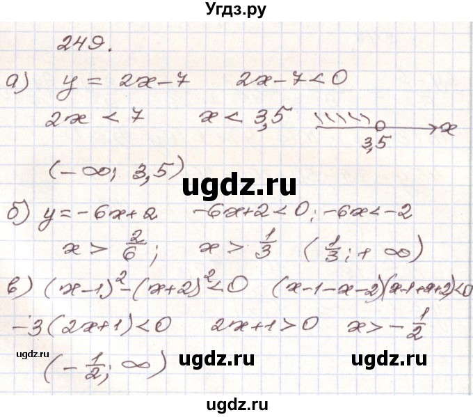 ГДЗ (Решебник) по алгебре 9 класс Арефьева И.Г. / повторение / 249